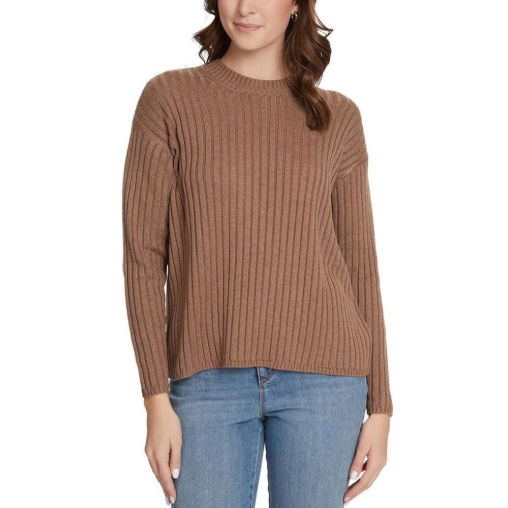 Jessica Simpson Available XL and XXL Ladies' Brown Ribbed Sweater. NEW WITH TAGS